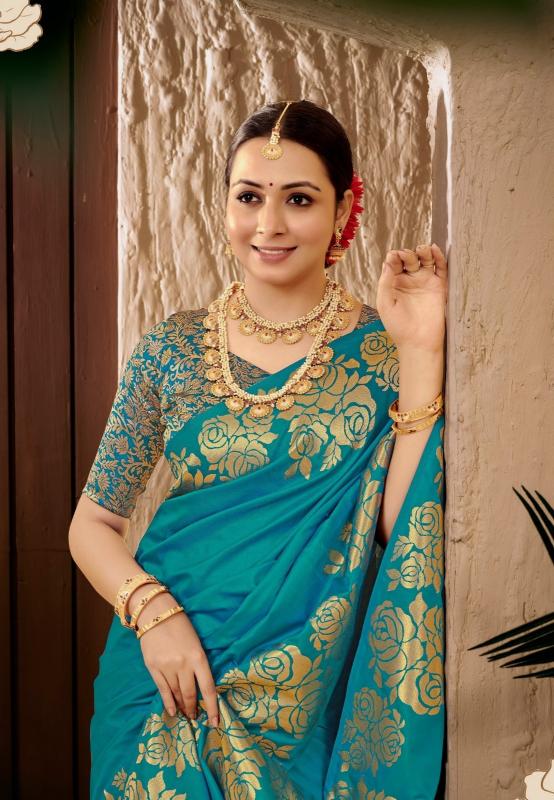 Zarkaashi Gulab kali catalog wholesale banarasi saree