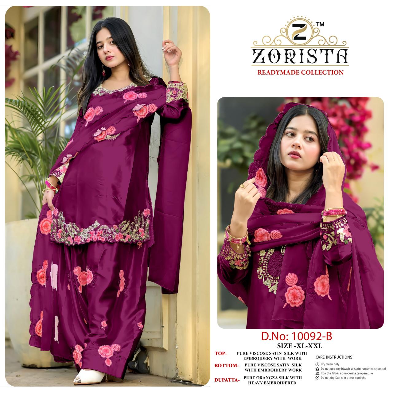 Zorista 10092 catalog wholesale pakistani suits buy online