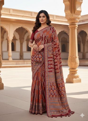 AJRrakh Gajji bandhej Wholesale sarees in Mumbai