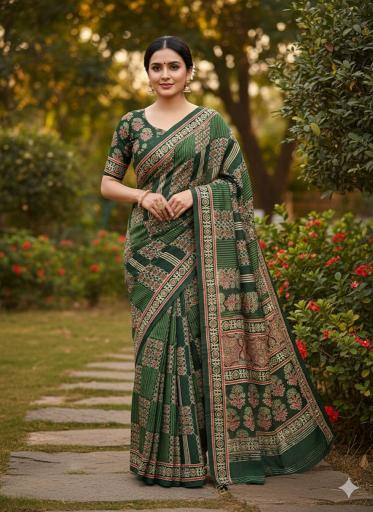 AJRrakh Gajji bandhej Wholesale sarees in Mumbai