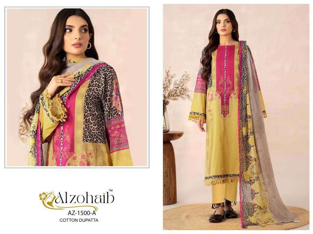 Al Zohaib Az-1492 – Pakistani Kurti Pant With Dupatta - Wholesale Catalog