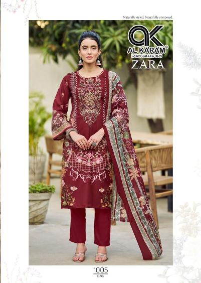 Alkaram Zara Vol-1 – Karachi Readymade Kurti Pant With Dupatta - Wholesale Catalog
