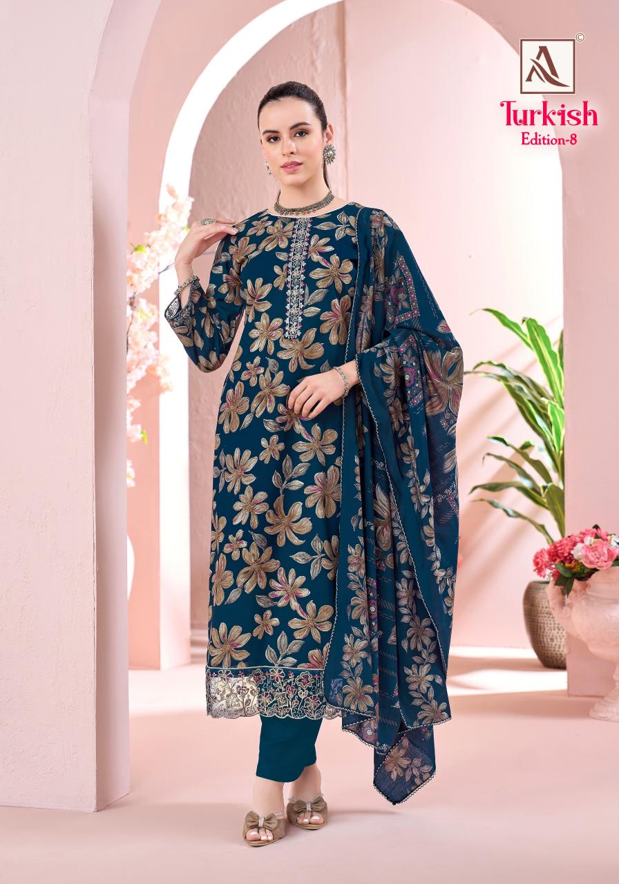 Alok Turkish vol 8 catalog dress materials in surat with price