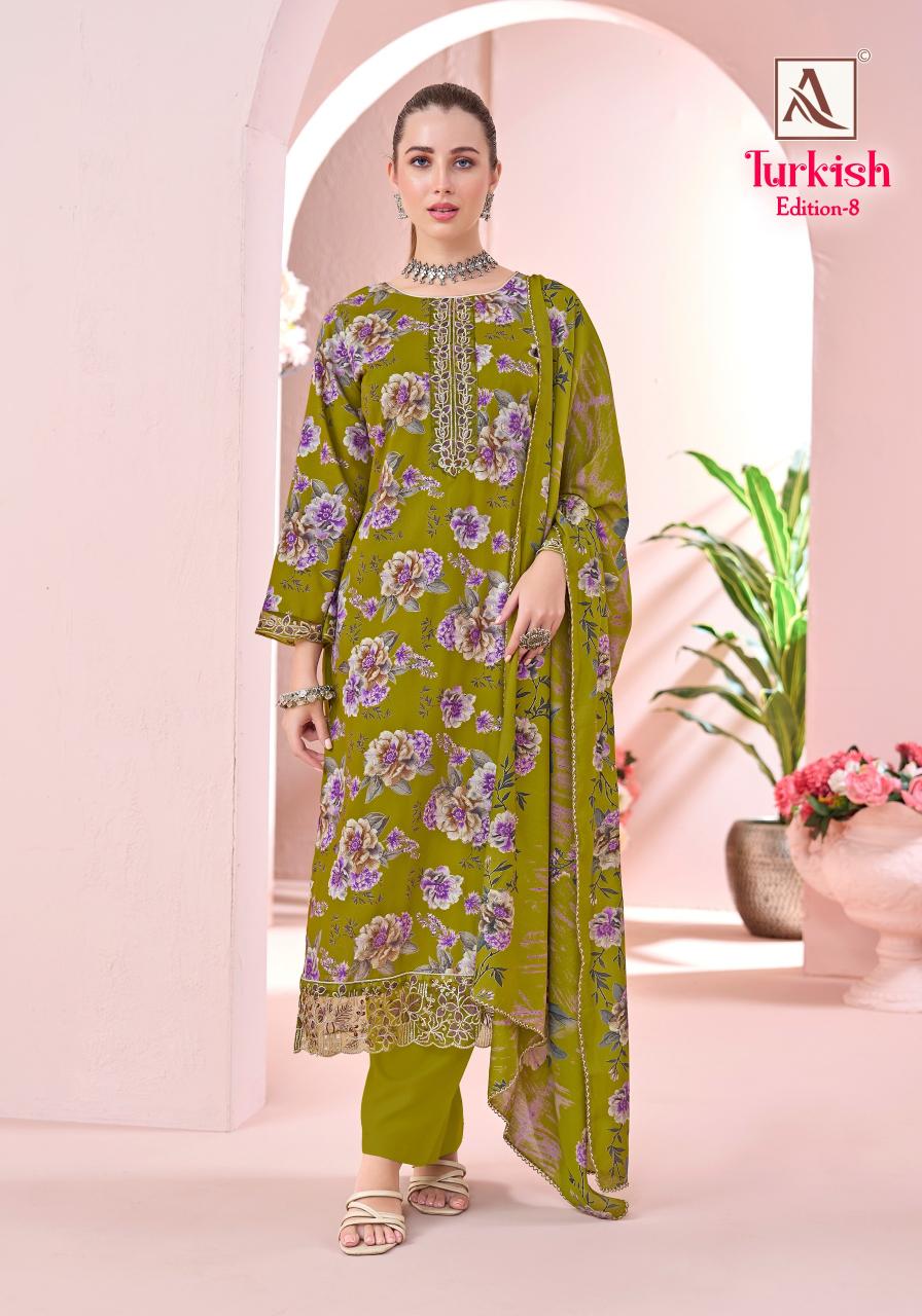 Alok Turkish vol 8 catalog dress materials in surat with price