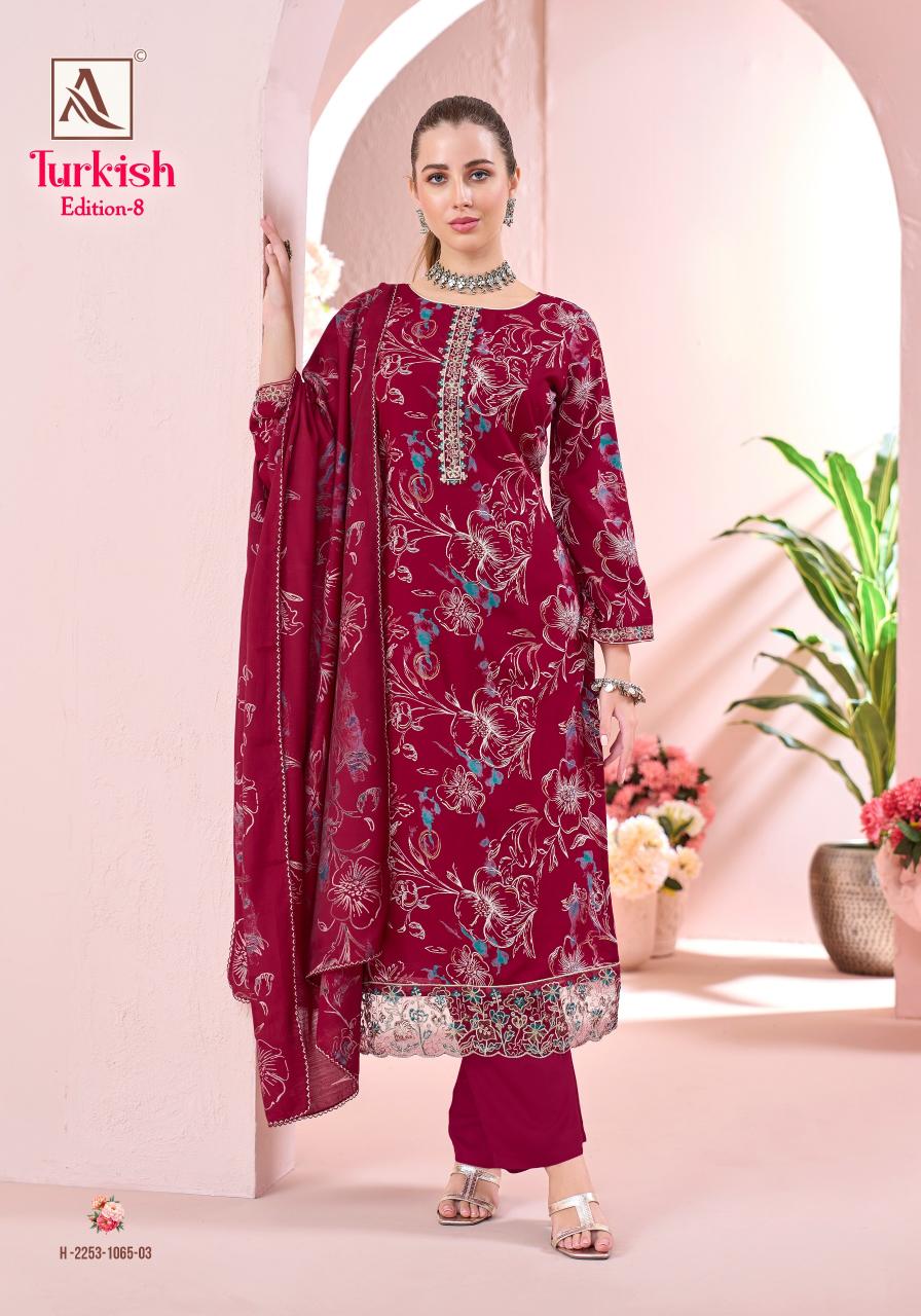 Alok Turkish vol 8 catalog dress materials in surat with price