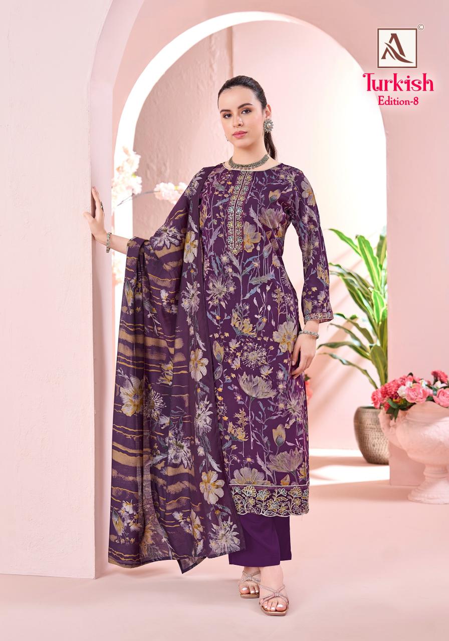 Alok Turkish vol 8 catalog dress materials in surat with price