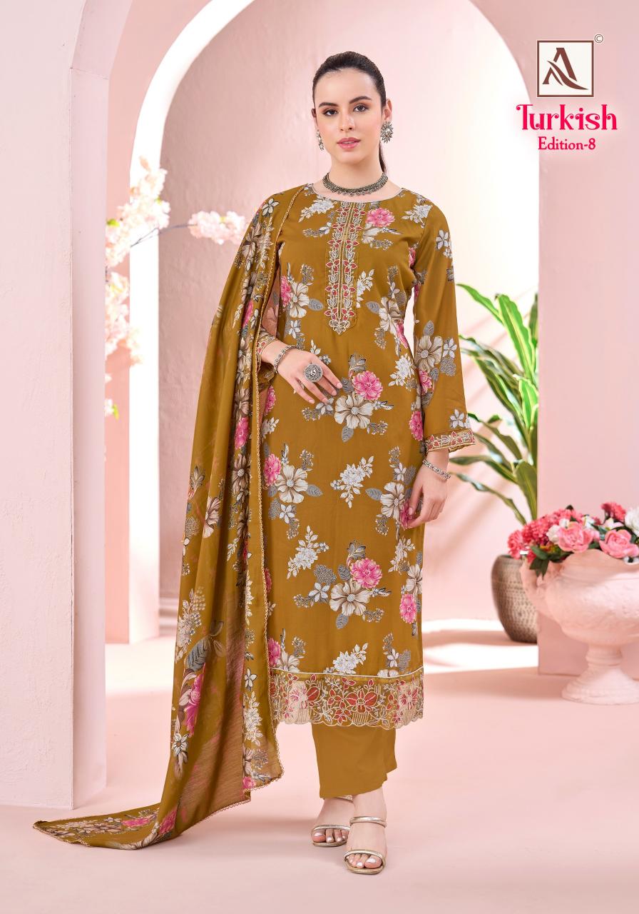 Alok Turkish vol 8 catalog dress materials in surat with price