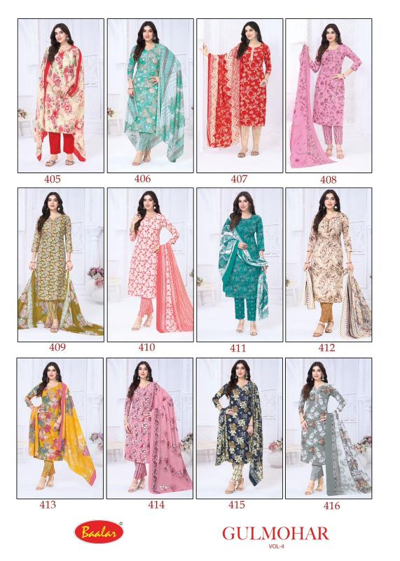 Baalar Gulmohar Vol-4 – Dress Material - Wholesale Catalog