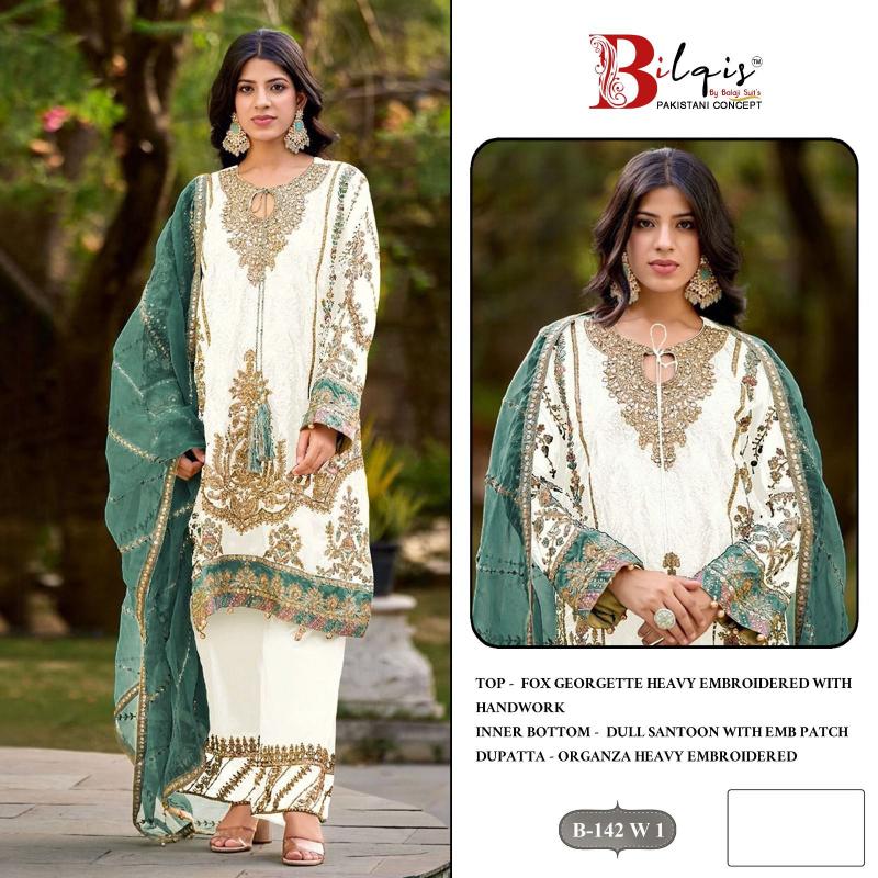 Bilqis B 142 U1 TO X1 catalog wholesaler of pakistani suits in srinagar