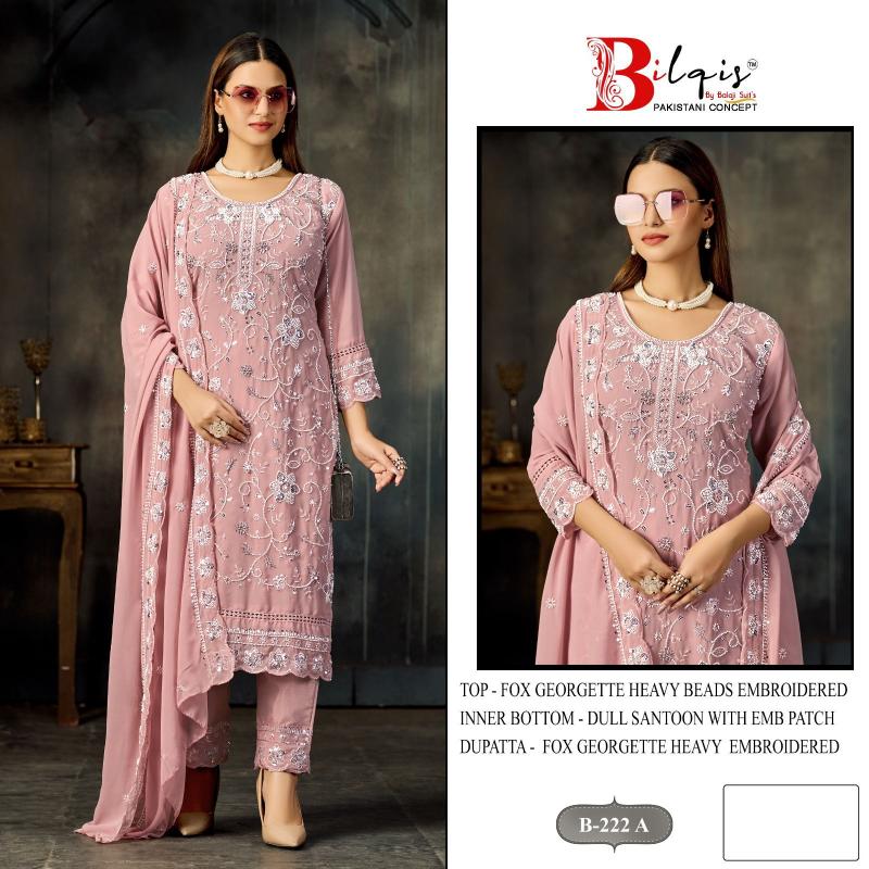 BILQIS B-222 A TO D Bulk salwar suits market in Delhi