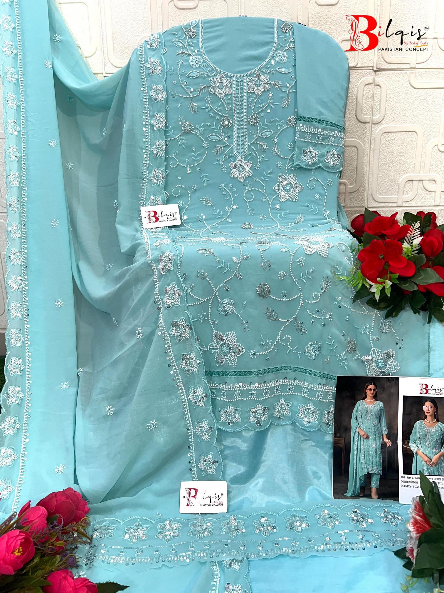 BILQIS B-222 A TO D Bulk salwar suits market in Delhi