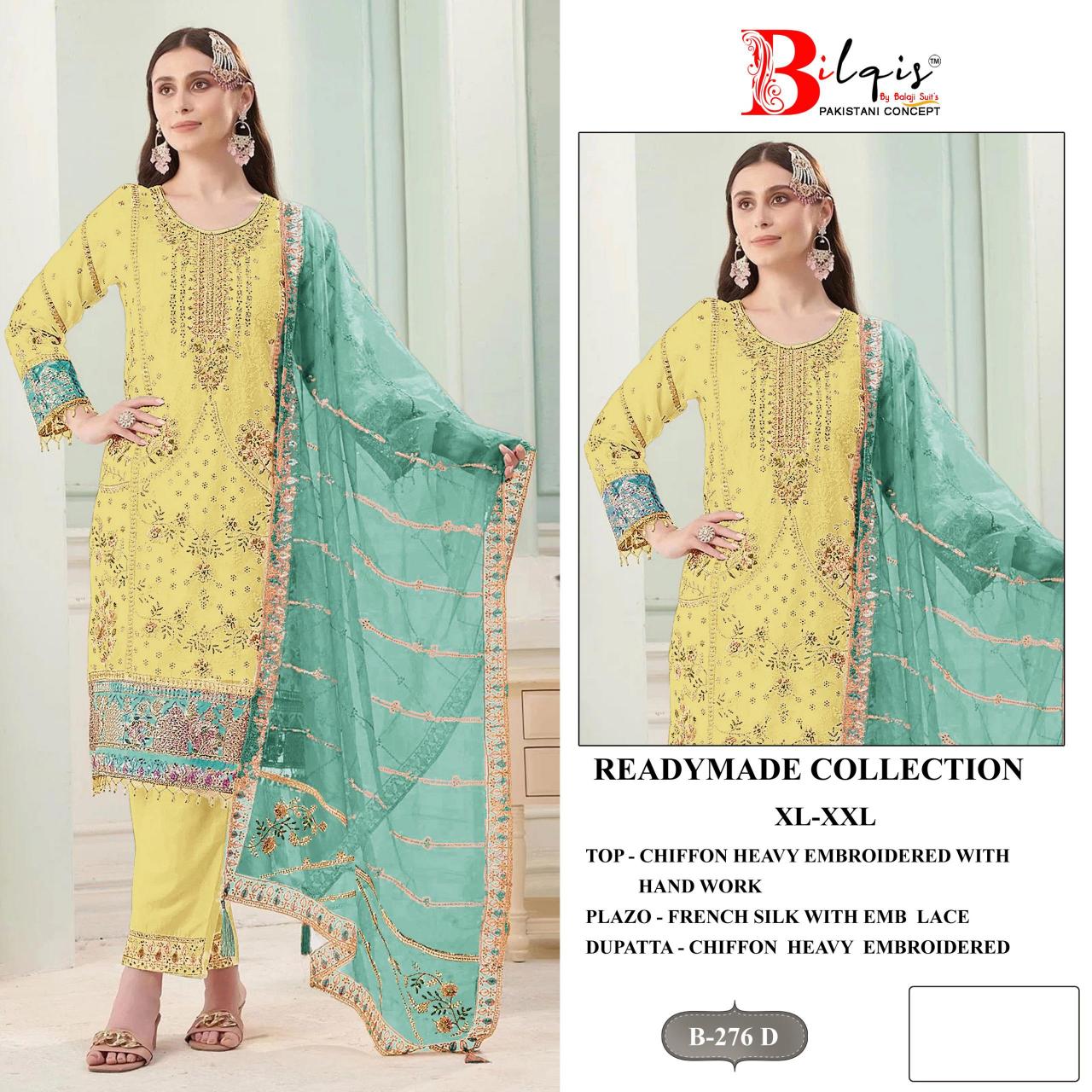 BILQIS B-276 A TO D Wholesale Salwar Kameez suppliers in Hyderabad
