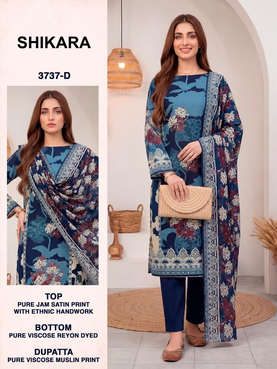 Bipson Sikara 3737 catalog wholesale pakistani salwar kameez online