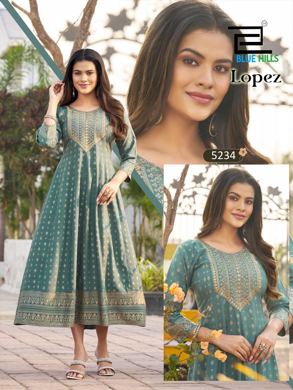 Blue Hills Lopez catalog branded w kurtis wholesale in pune