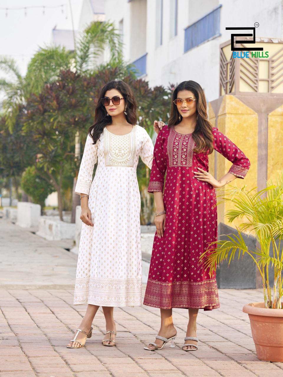 Blue Hills Lopez catalog branded w kurtis wholesale in pune