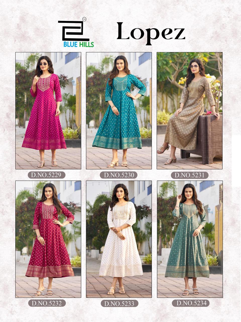 Blue Hills Lopez catalog branded w kurtis wholesale in pune