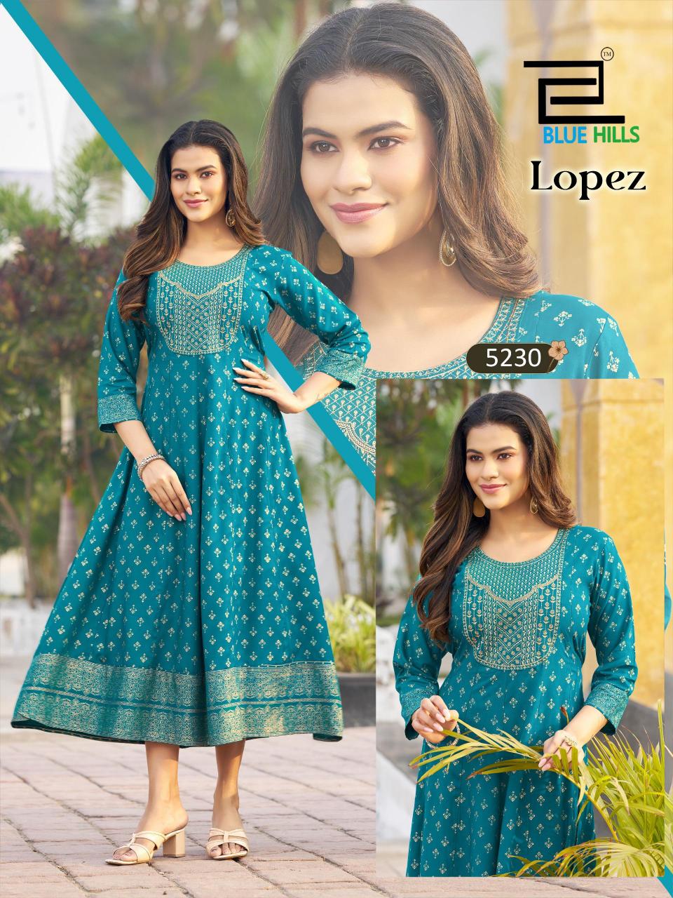 Blue Hills Lopez catalog branded w kurtis wholesale in pune