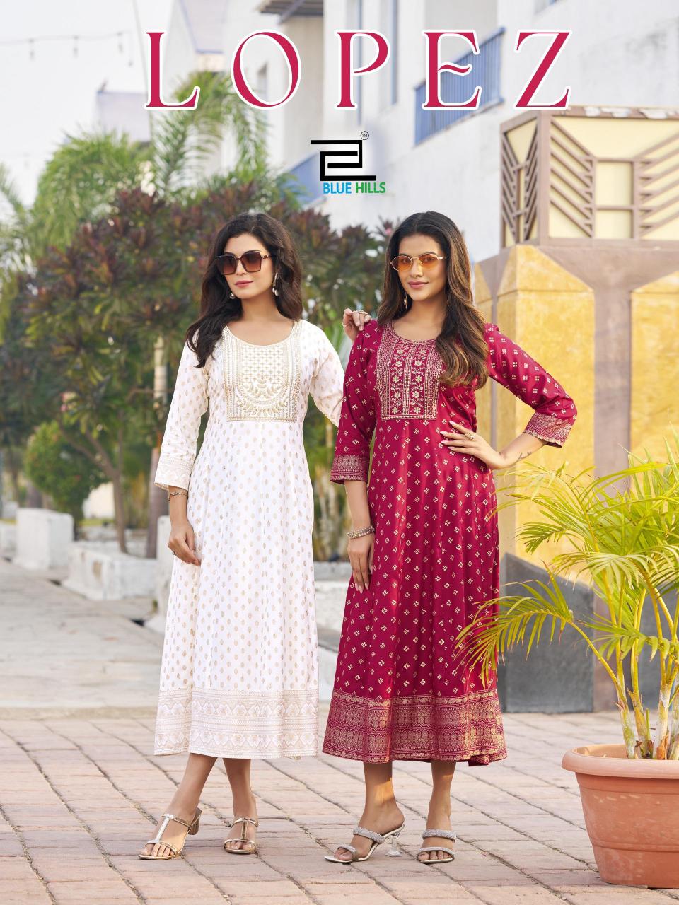 Blue Hills Lopez catalog branded w kurtis wholesale in pune