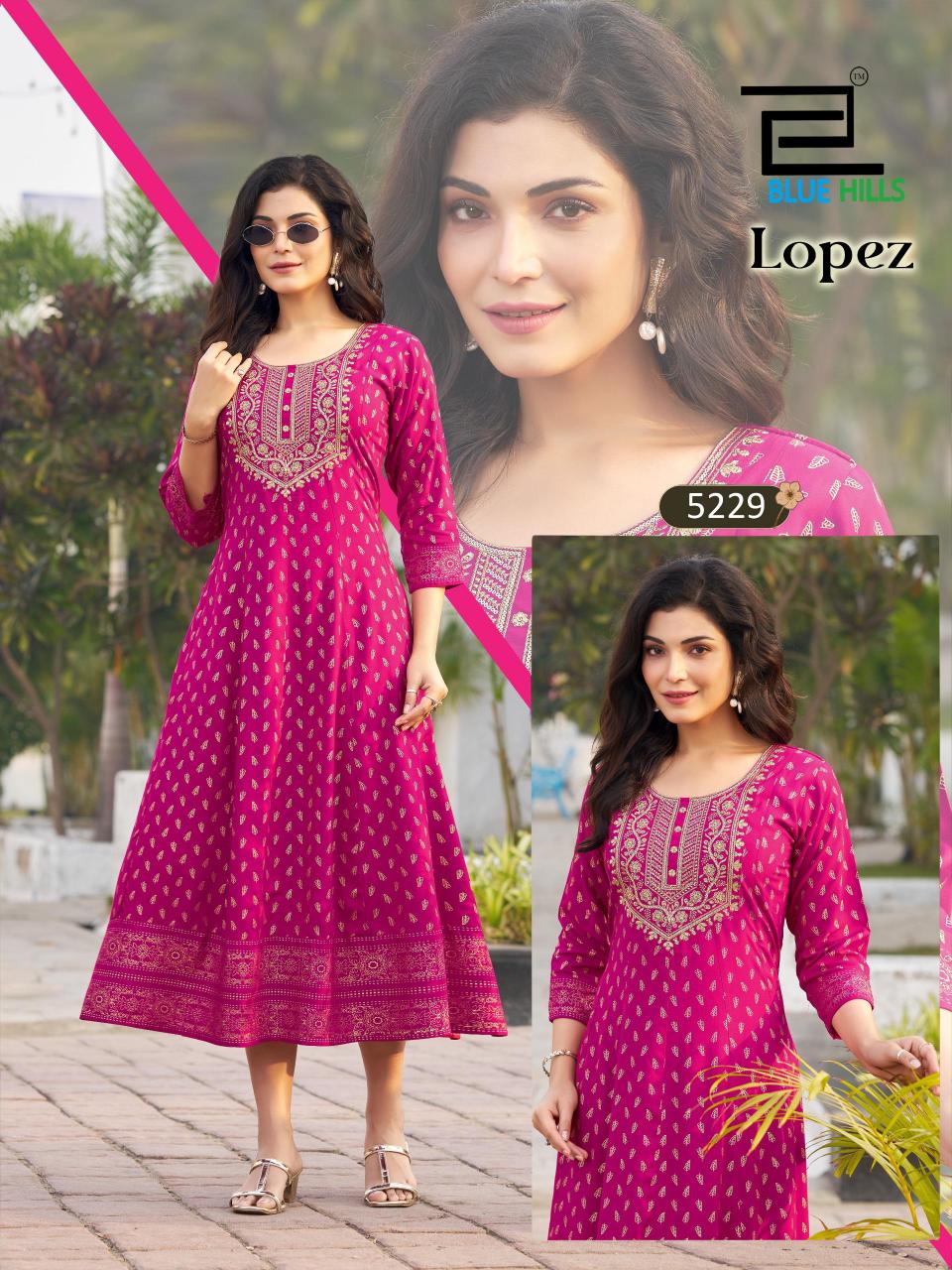 Blue Hills Lopez catalog branded w kurtis wholesale in pune