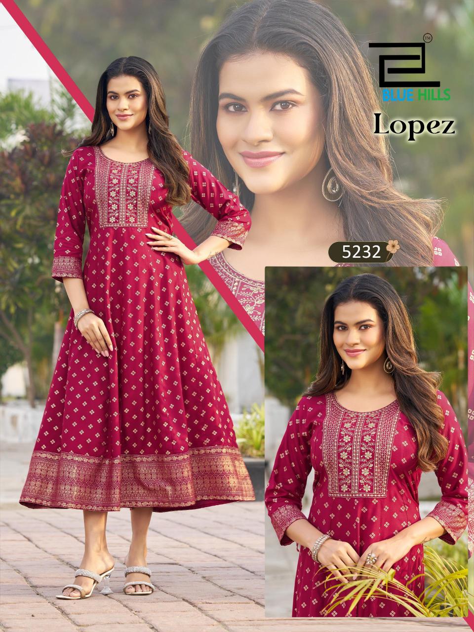 Blue Hills Lopez catalog branded w kurtis wholesale in pune