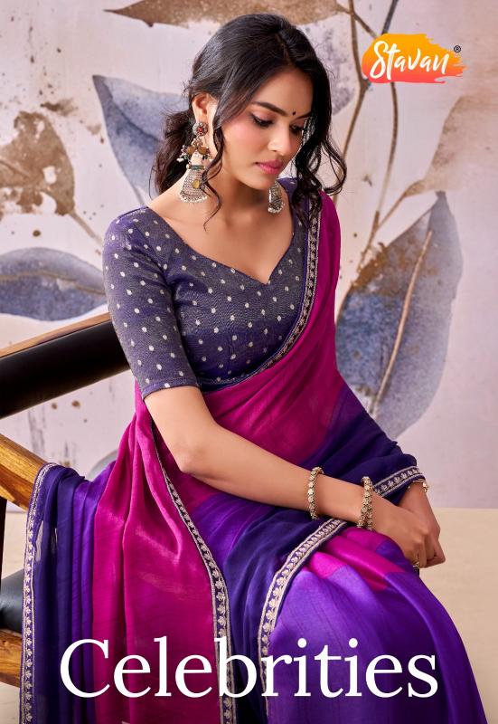 CELEBRITIES CHIFFON PRINTED Surat saree wholesale market