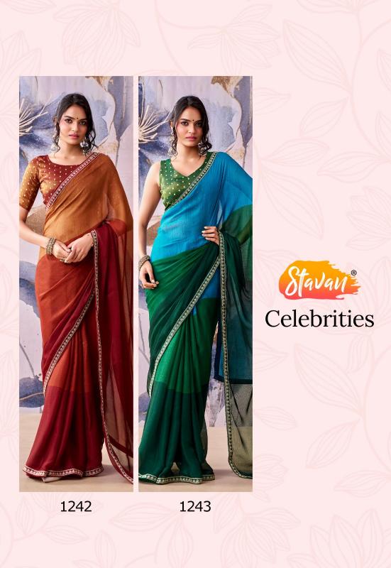 CELEBRITIES CHIFFON PRINTED Surat saree wholesale market