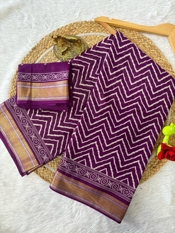 Dazira Chatai Border Mal Cotton Wholesale saree market in Surat