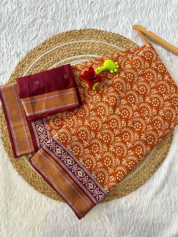Dazira Chatai Border Mal Cotton Wholesale saree market in Surat