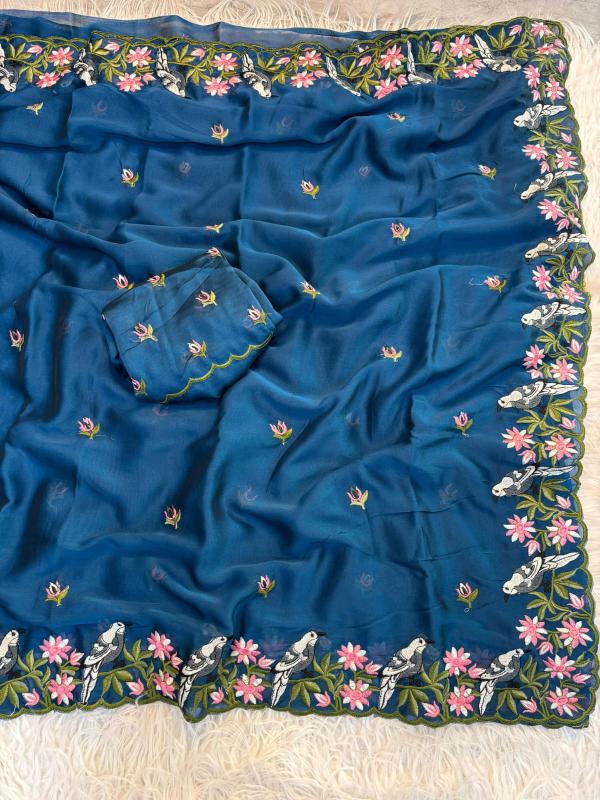 Dazira Pure soft Rangoli Kolkata saree market