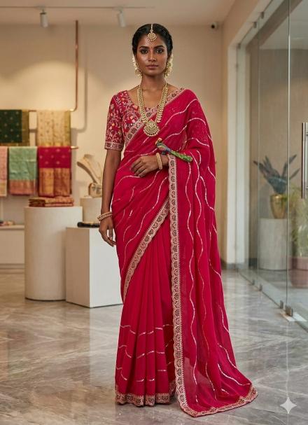 Dazira RANGOLI SEQUENCE Saree wholesale suppliers in Mumbai