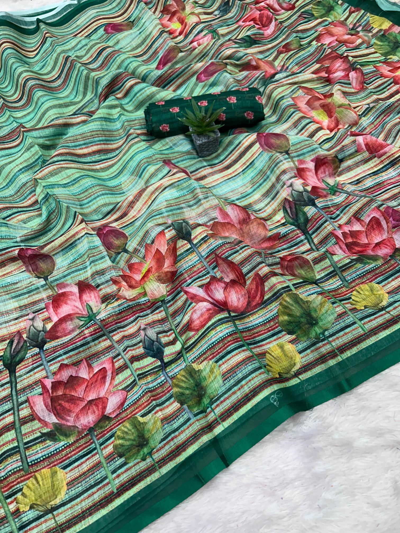 Dazira Soft Linen Wholesale saree suppliers in Ahmedabad