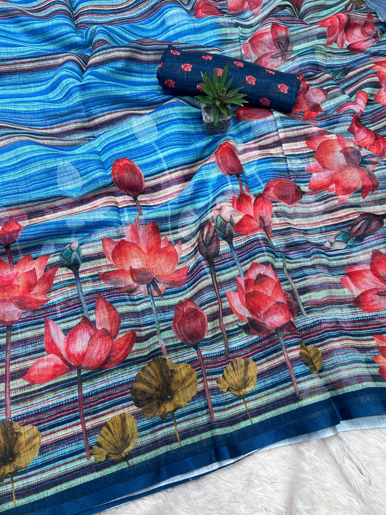 Dazira Soft Linen Wholesale saree suppliers in Ahmedabad