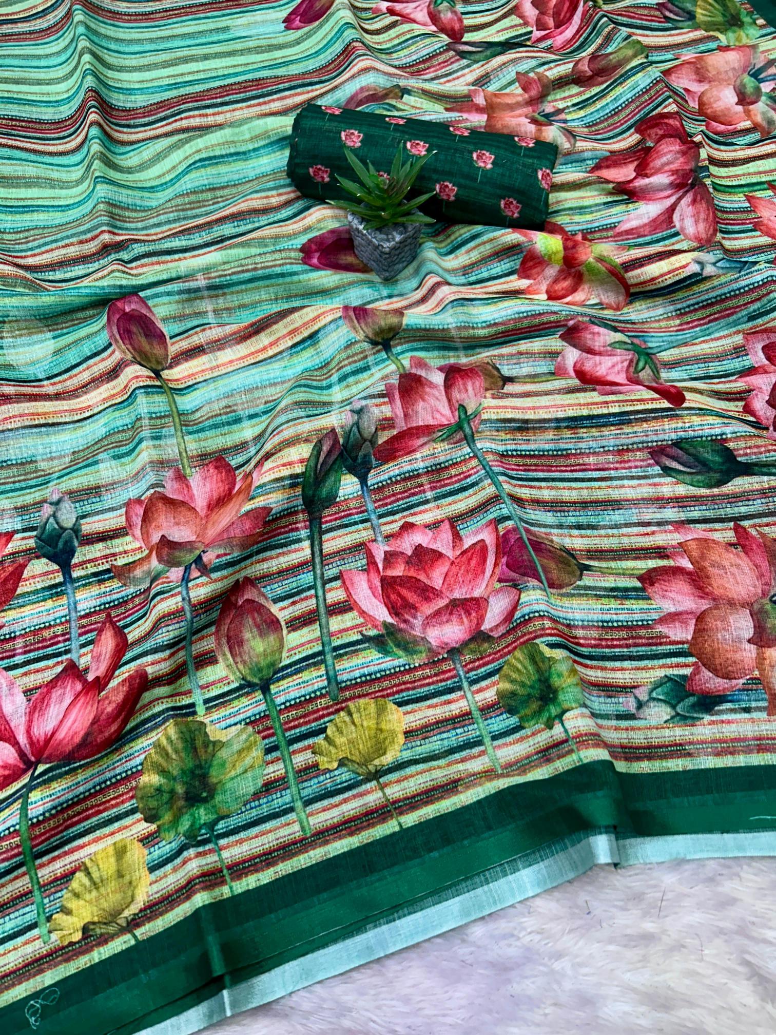 Dazira Soft Linen Wholesale saree suppliers in Ahmedabad