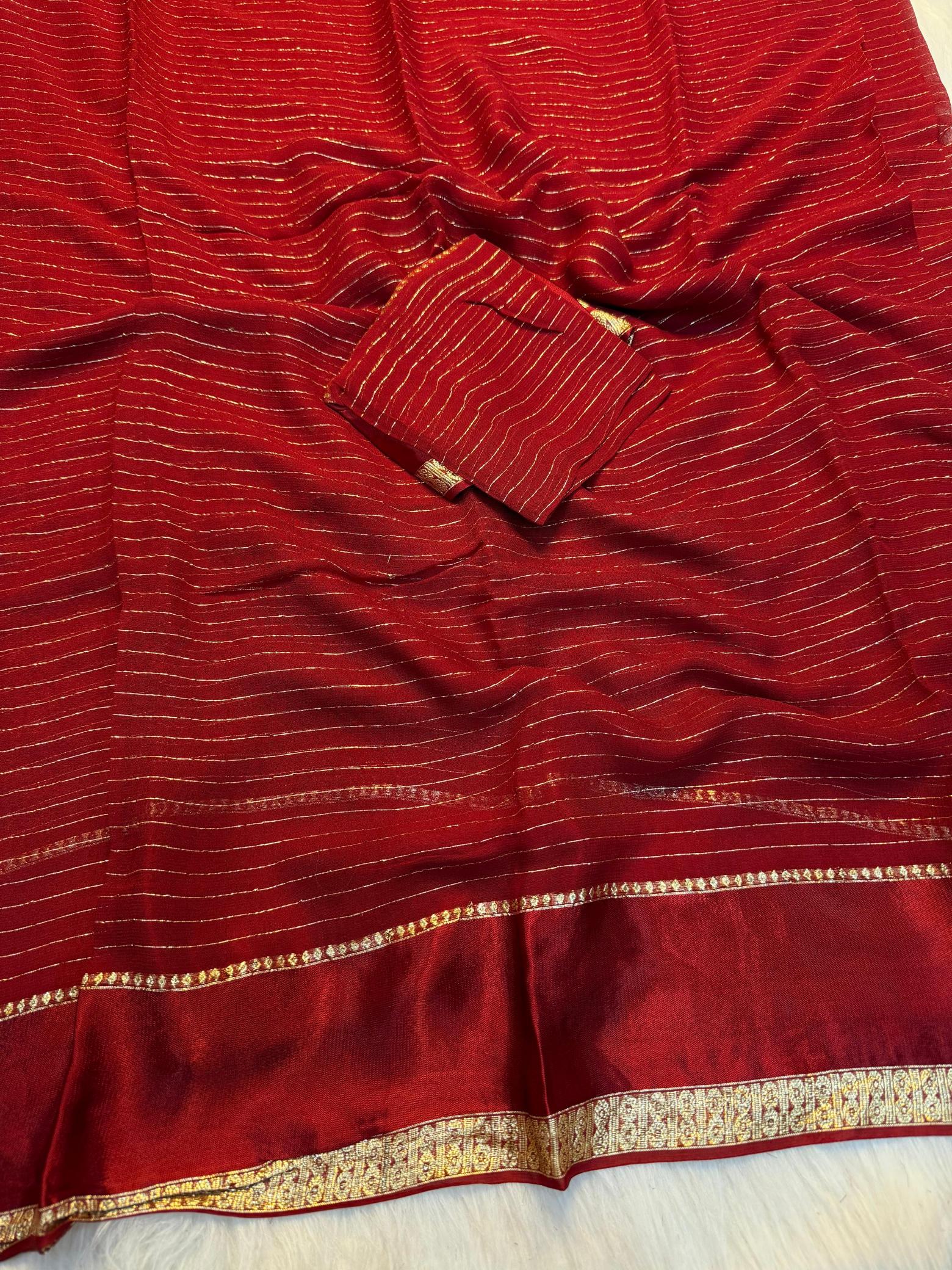 Dazira Viscose Georgette linning Saree wholesaler in Pune