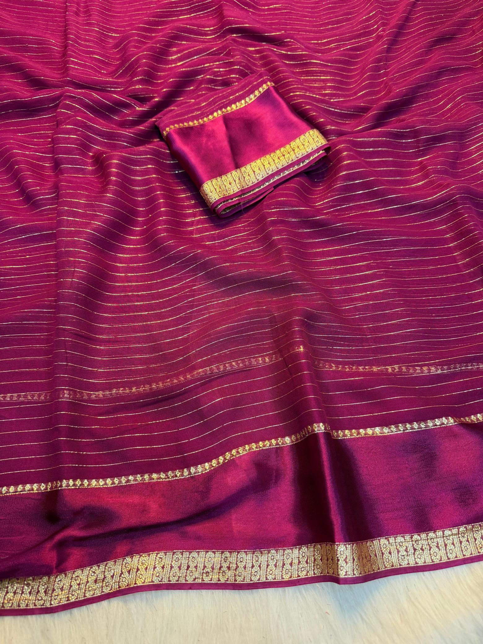 Dazira Viscose Georgette linning Saree wholesaler in Pune