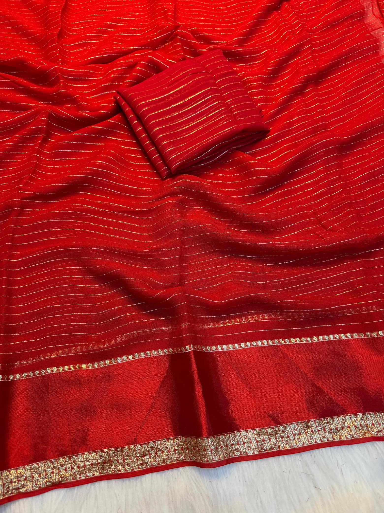 Dazira Viscose Georgette linning Saree wholesaler in Pune