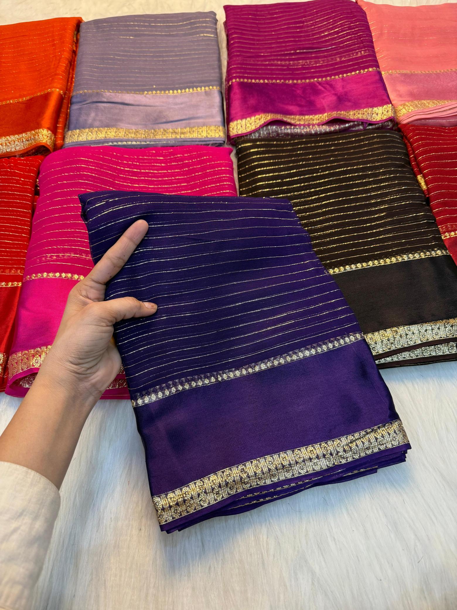 Dazira Viscose Georgette linning Saree wholesaler in Pune