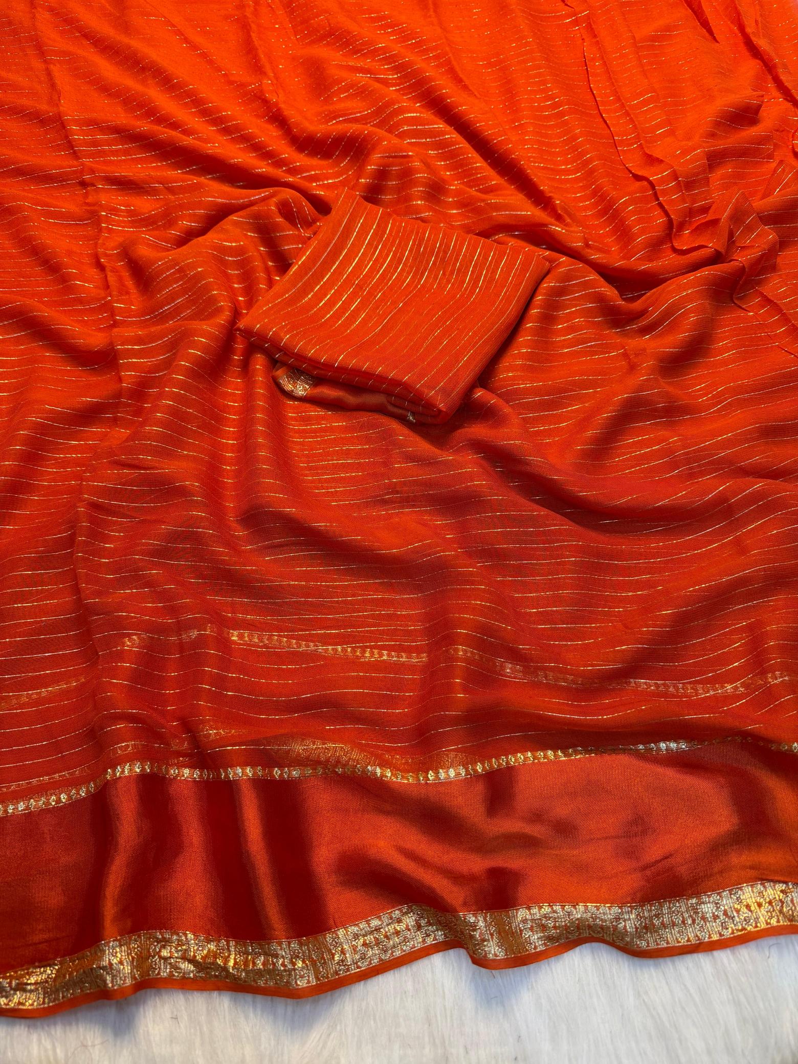 Dazira Viscose Georgette linning Saree wholesaler in Pune