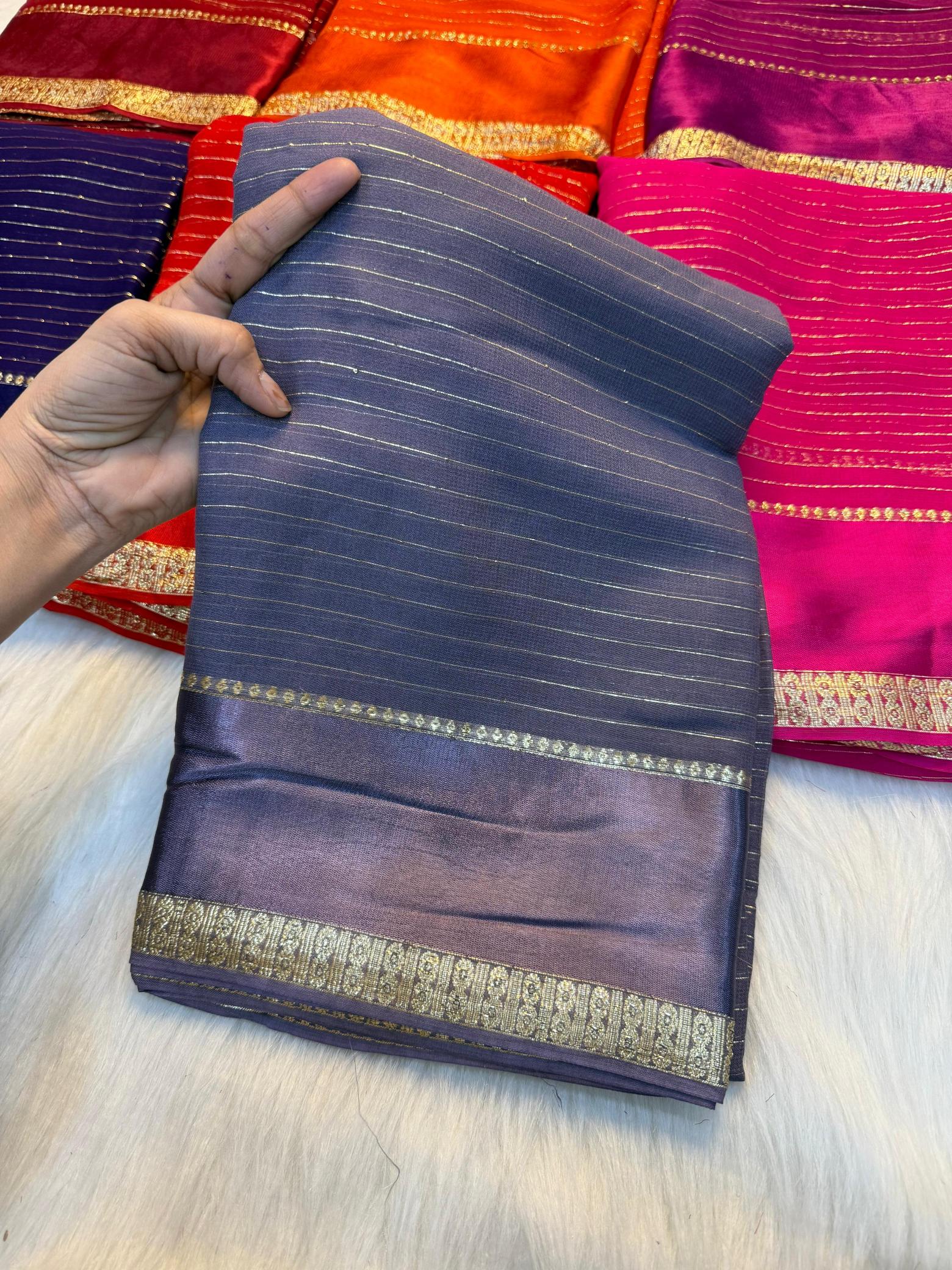 Dazira Viscose Georgette linning Saree wholesaler in Pune