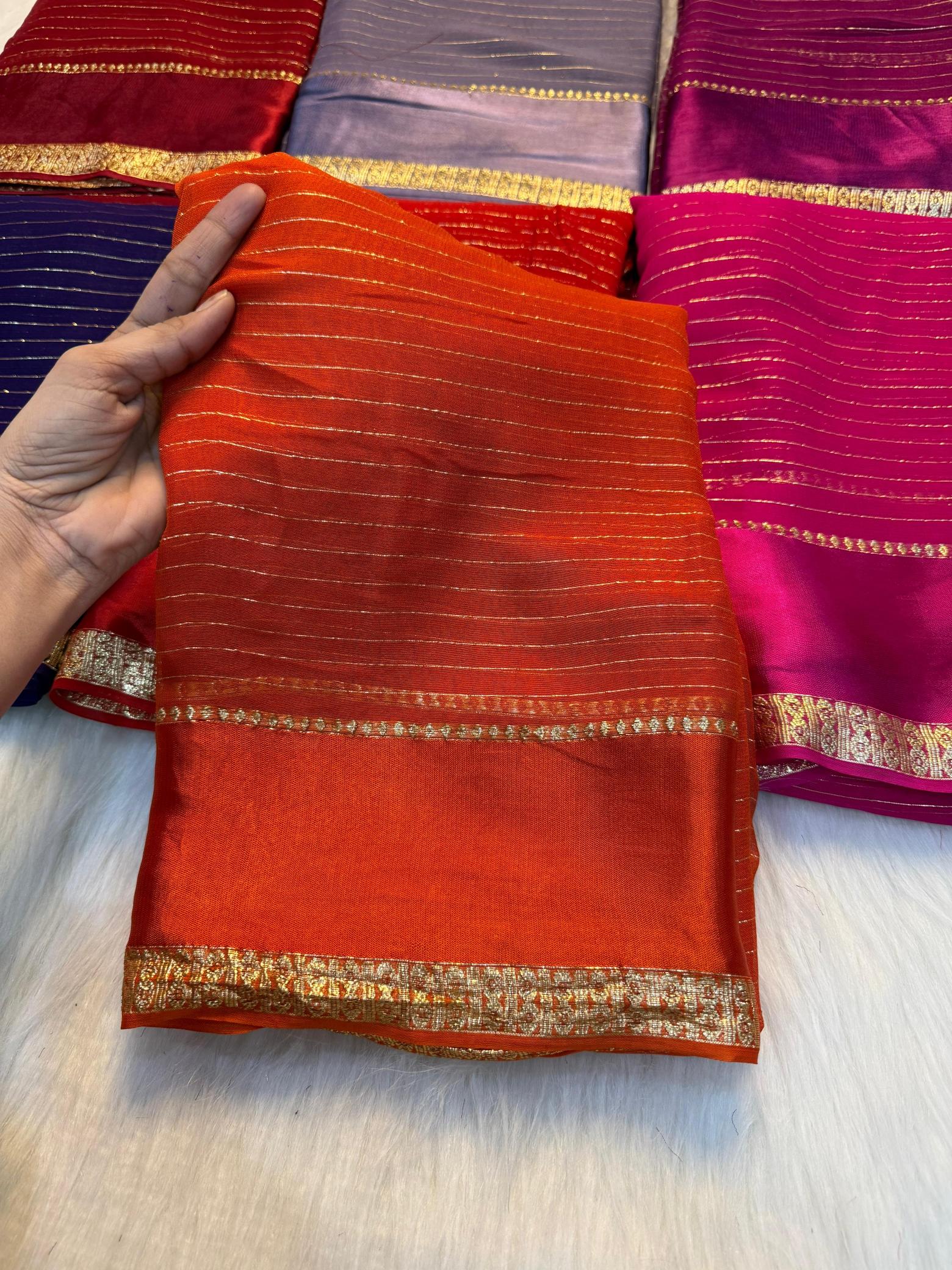 Dazira Viscose Georgette linning Saree wholesaler in Pune