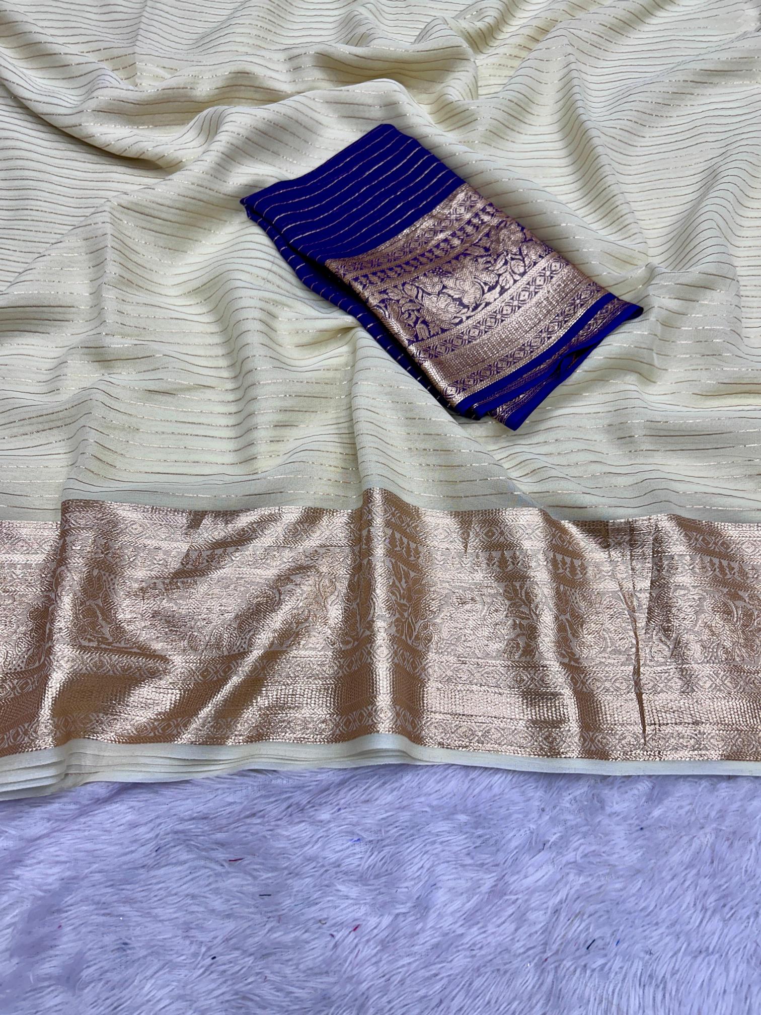 Dazira Viscose Georgette Wholesale designer sarees in Mumbai