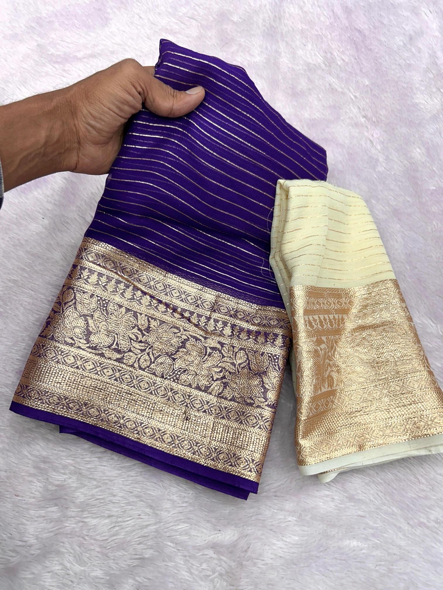 Dazira Viscose Georgette Wholesale designer sarees in Mumbai