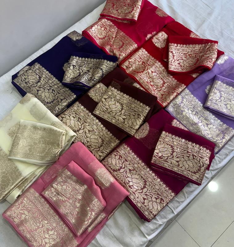 Dazira Viscose Georgette Wholesale saree suppliers in India
