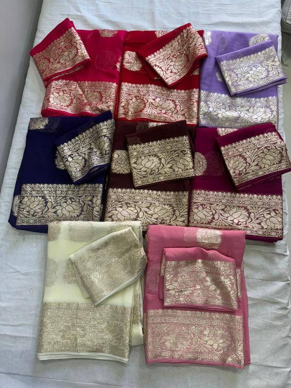 Dazira Viscose Georgette Wholesale saree suppliers in India