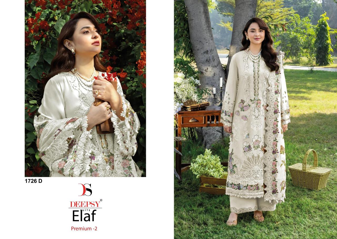 Deepsy Elaf Premium vol 2 d 1726 catalog wholesale market for pakistani suits in delhi