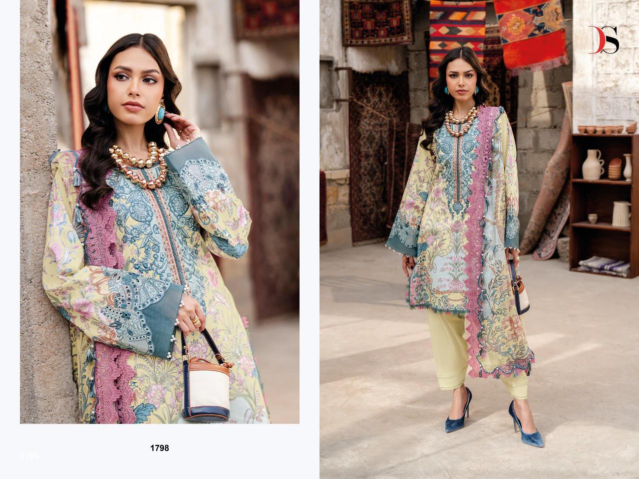 Deepsy Jade Bliss Lawn 25 Vol 5 catalog Cotton Dupatta wholesale pakistani suits new delhi