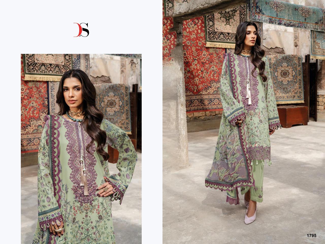 Deepsy Jade Bliss Lawn 25 Vol 5 catalog Cotton Dupatta wholesale pakistani suits new delhi