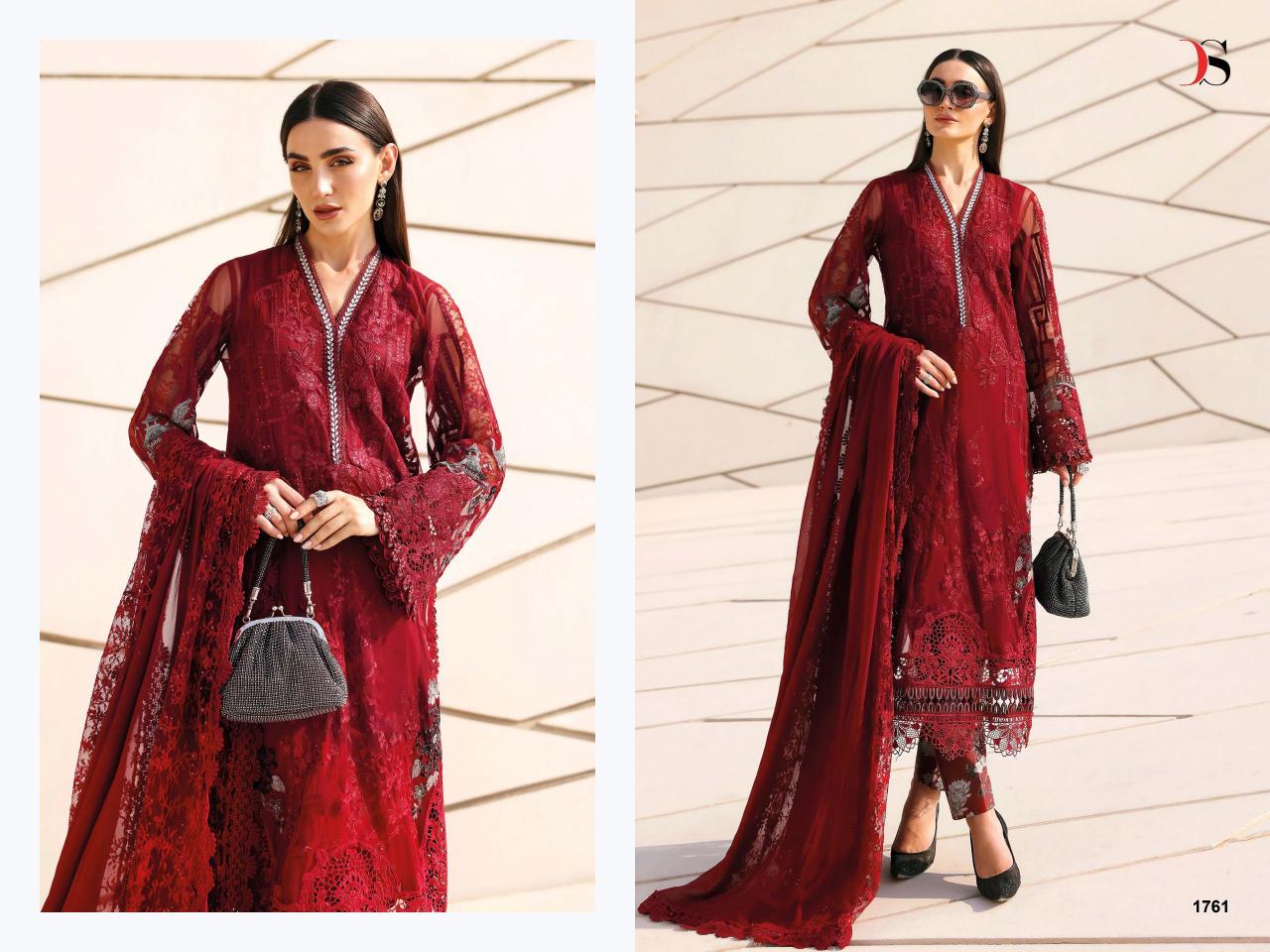 Deepsy Maria B Premium Embroidered vol 3 catalog cotton duppatta pakistani suits wholesale in surat