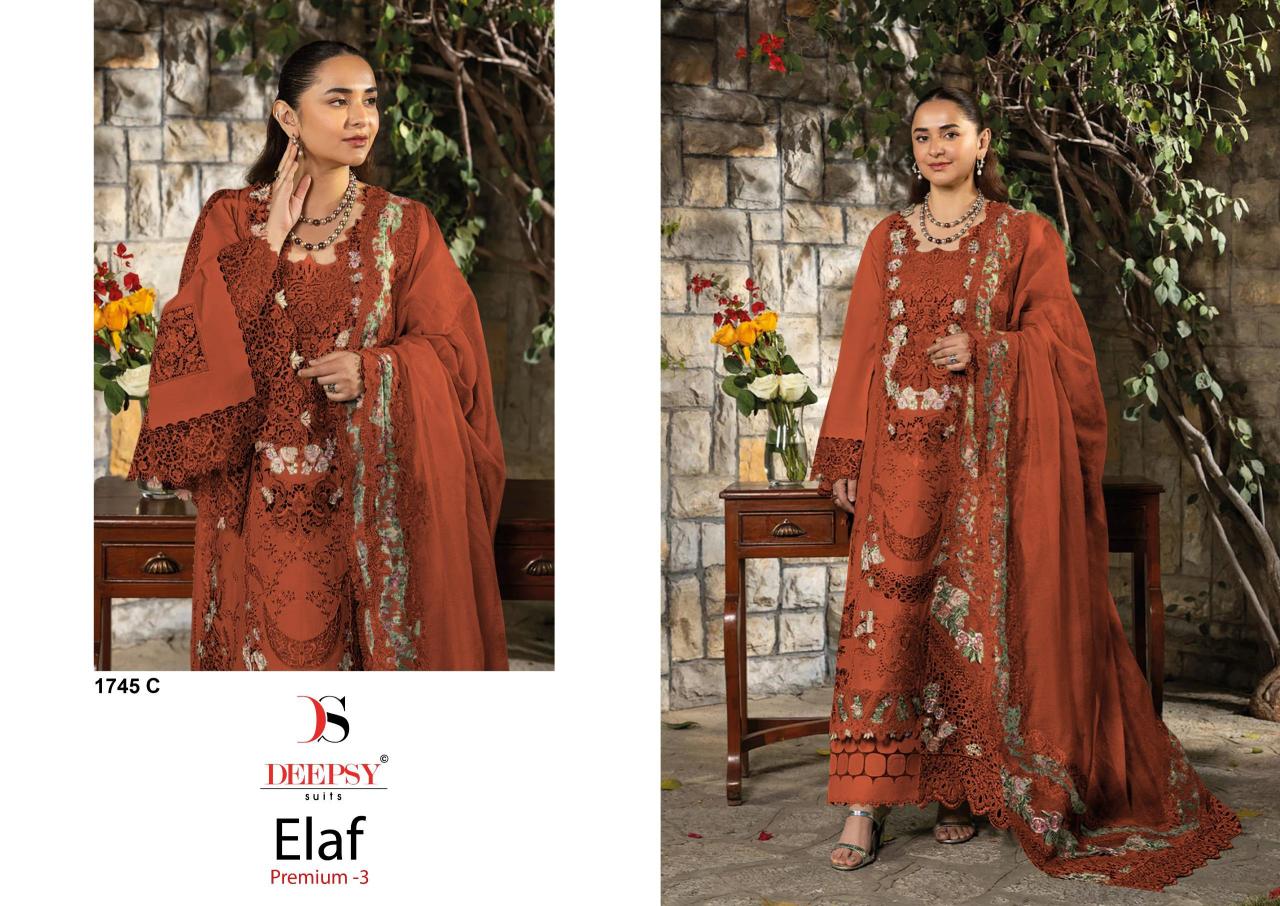 DEEPSY SUITS ELAF  Premium-3 Luxury Lawn Salwar Kameez suppliers in Hyderabad