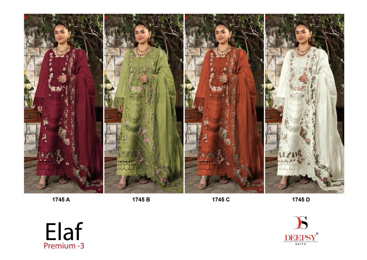 DEEPSY SUITS ELAF  Premium-3 Luxury Lawn Salwar Kameez suppliers in Hyderabad